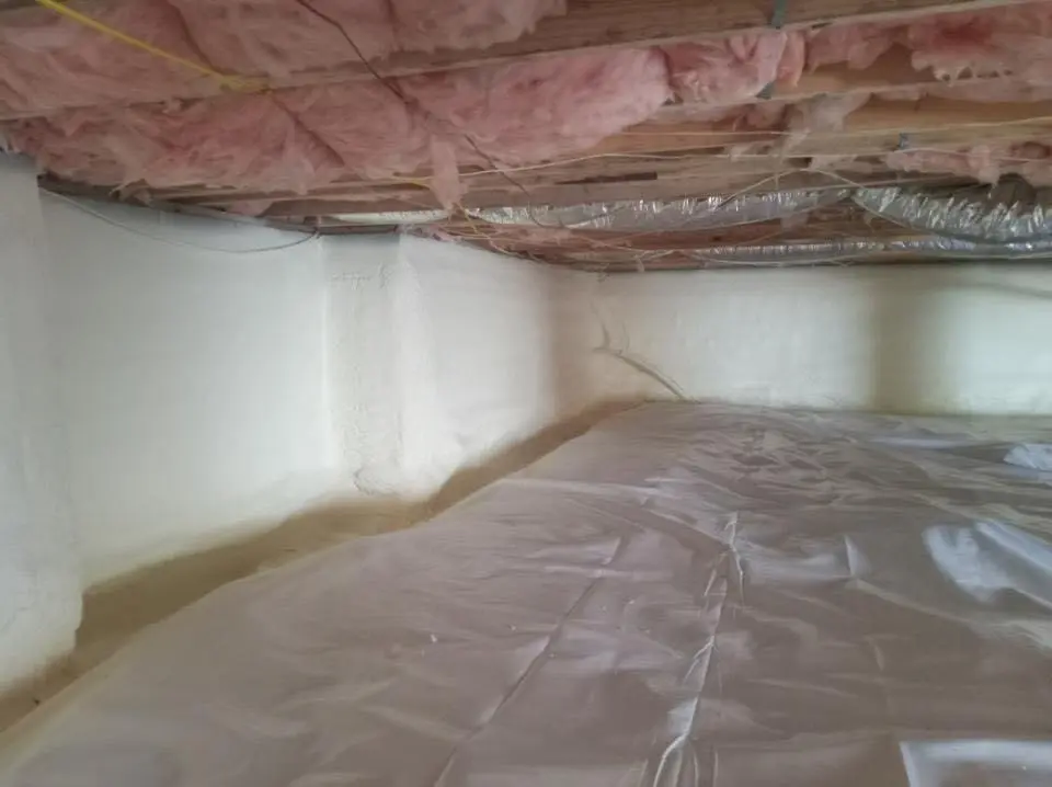 Crawl space encapsulation with closed-cell spray foam for Metal Roof Coating in Moorestown